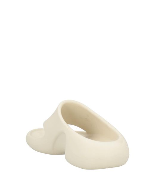 DIESEL White Simple Thong Sandals
