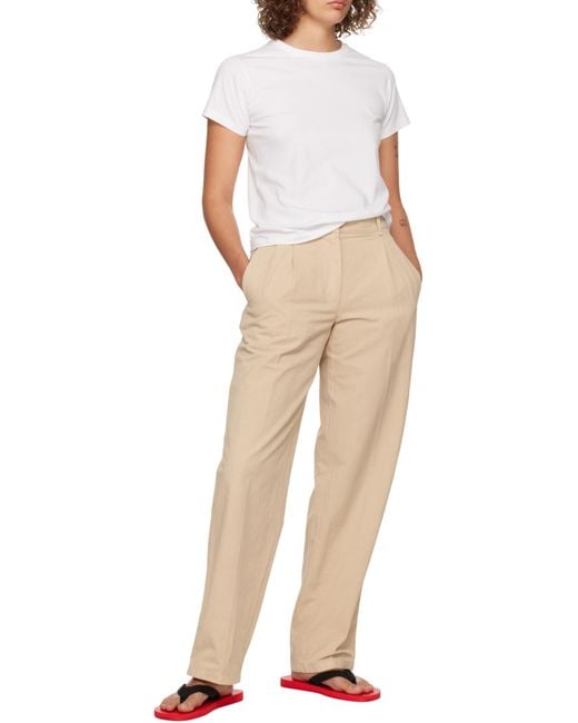 The Row Natural Lilas Pants
