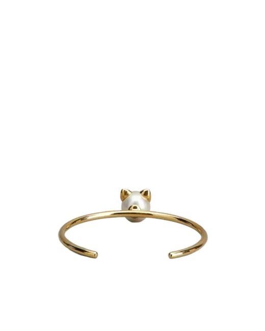 Roger Vivier Metallic Pearl Cat Bracelet