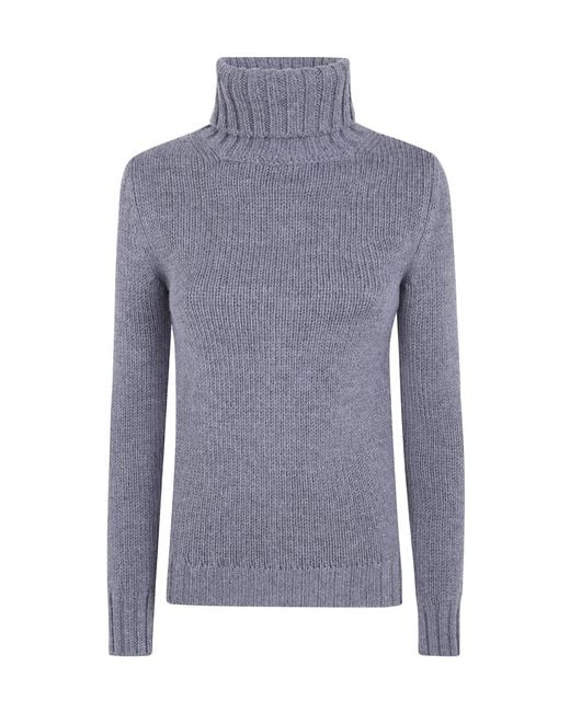 Baserange Blue Turtleneck Sweater