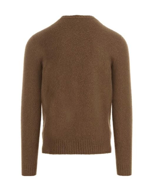 Drumohr Brown Long-Sleeved Sweater for men