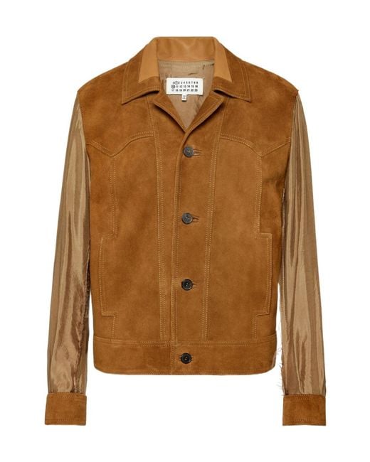 Maison Margiela Brown Suede Leather Jacket