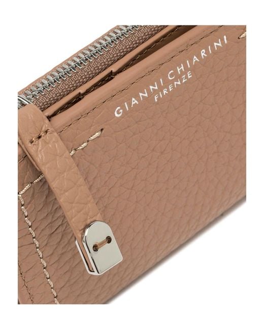 Gianni Chiarini Brown Grain Compact Wallet