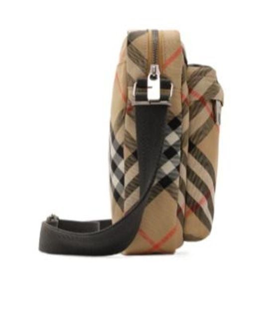 Burberry Green Checked Messenger Bag for men
