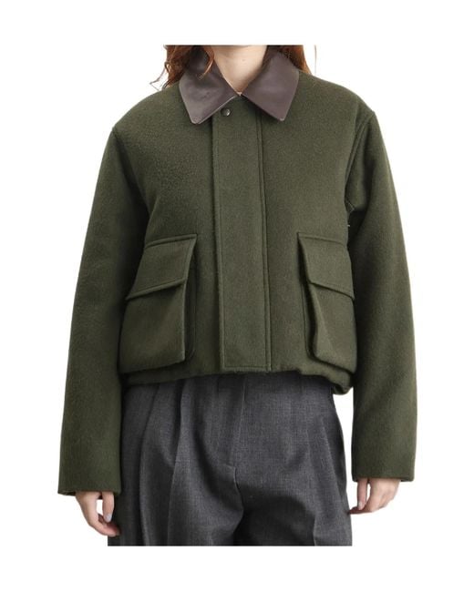 Auralee Green Long-Sleeved Jacket
