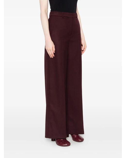 Joseph Purple Alana Pleated-Front Trousers