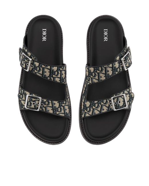 Dior Black Homme Buckled Open Toe Sandals for men