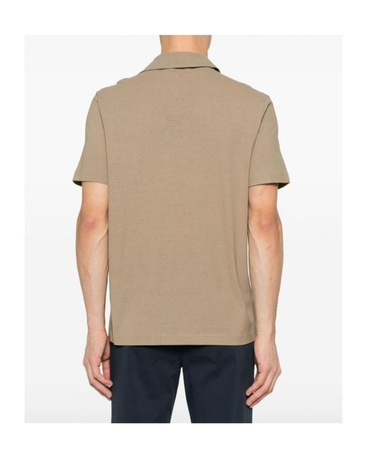 Herno Natural Button Detailed Short-Sleeved Polo Shirt for men