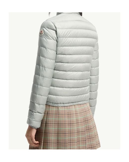 Moncler Gray Lans Zip-Up Short Padded Jacket