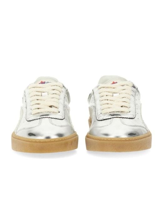 DSquared² White Round-Toe Lace-Up Sneakers for men