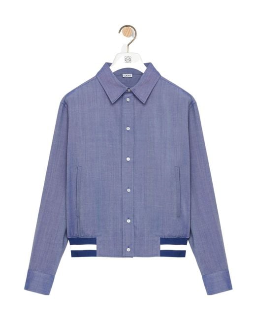 Loewe Blue Long-Sleeved Buttoned Jacket for men