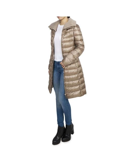 Herno Gray Logo Quilted Down Jacket