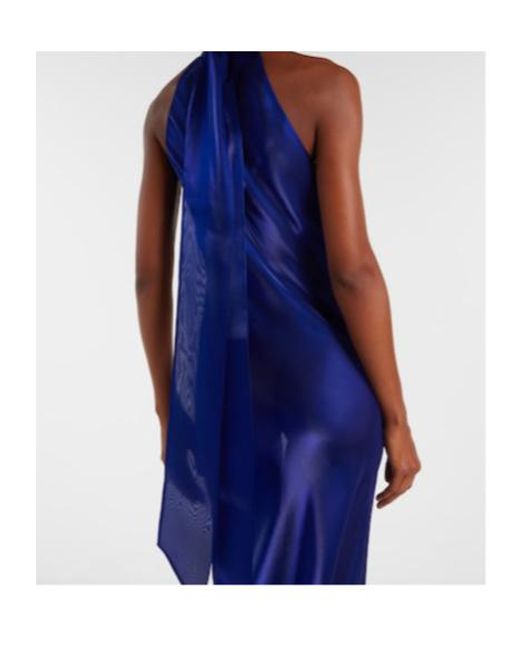 Galvan Purple Sienna Semi-Sheer Organza Gown