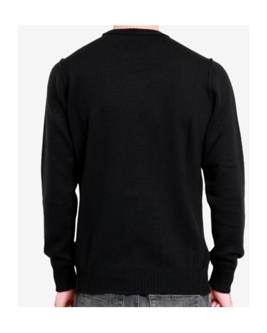 Gran Sasso Black Long-Sleeved Sweater for men