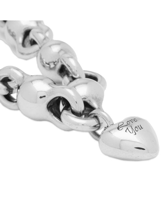 Acne Metallic Heart Choker Necklace for men