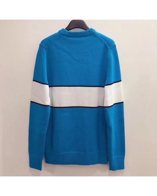 Givenchy Blue Logo Round Neck Sweater for men
