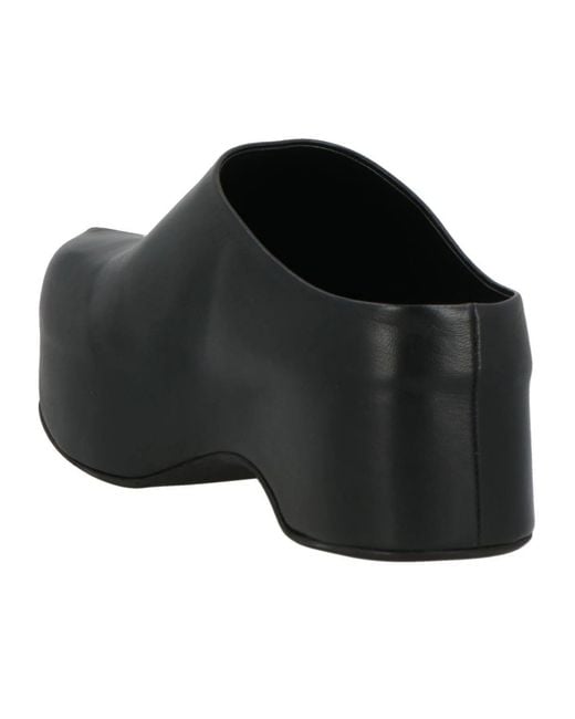 Marni Black Simple Leather Mules