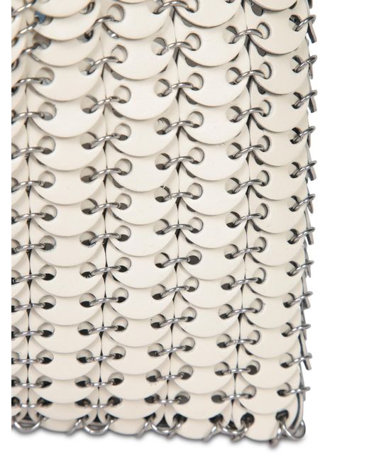 Rabanne White 1969 Chain-Link Leather Shoulder Bag
