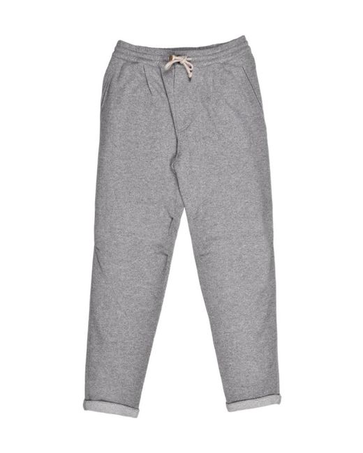 Brunello Cucinelli Gray Drawstring Casual Pants for men