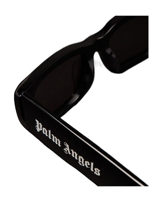 Moncler Black Crystal-Encrusted Rectangular Sunglasses for men