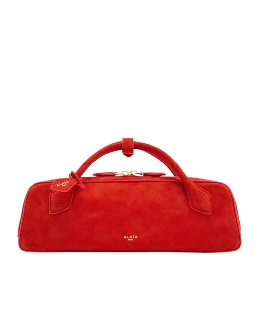 Alaïa Red Suede Clutch