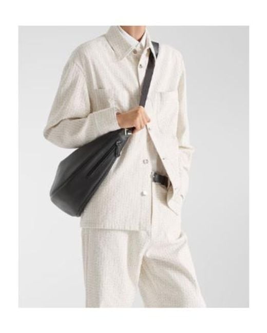 Fendi White Single-Breasted Stitch Detailed Jacket for men