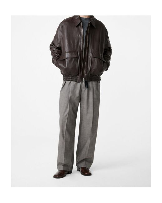 Studio Nicholson Gray Noam Drawstring Cropped Trousers for men