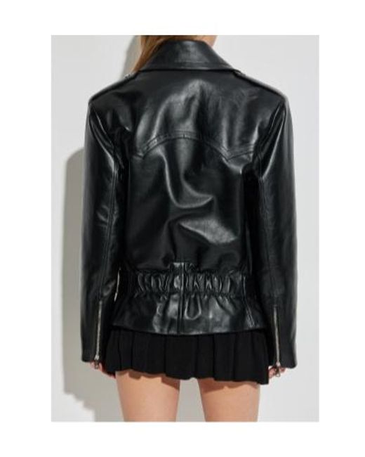 Alessandra Rich Black Biker Jacket