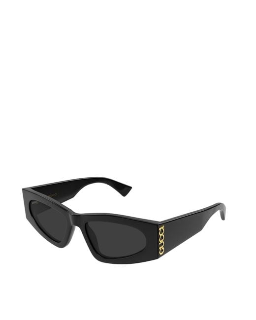 Gucci Black Eyewear Cat-Eye Frame Sunglasses