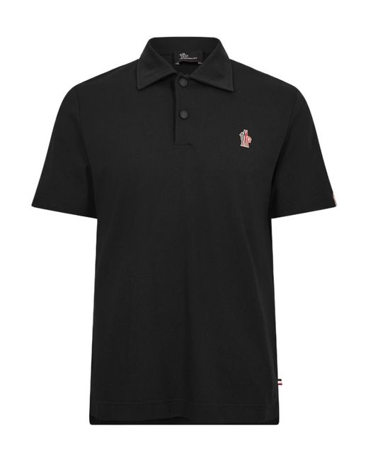 Moncler Black Gren Ss Polo Sn62 for men