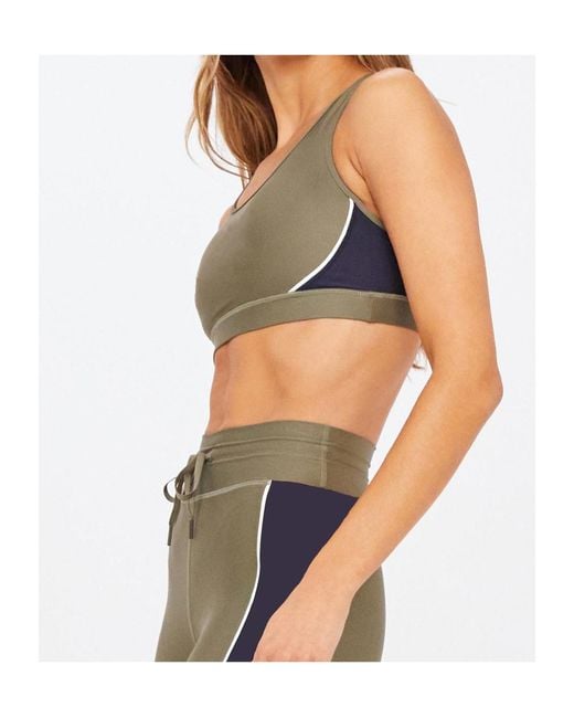 The Upside Green Track Georgia Racerback Sports Bra