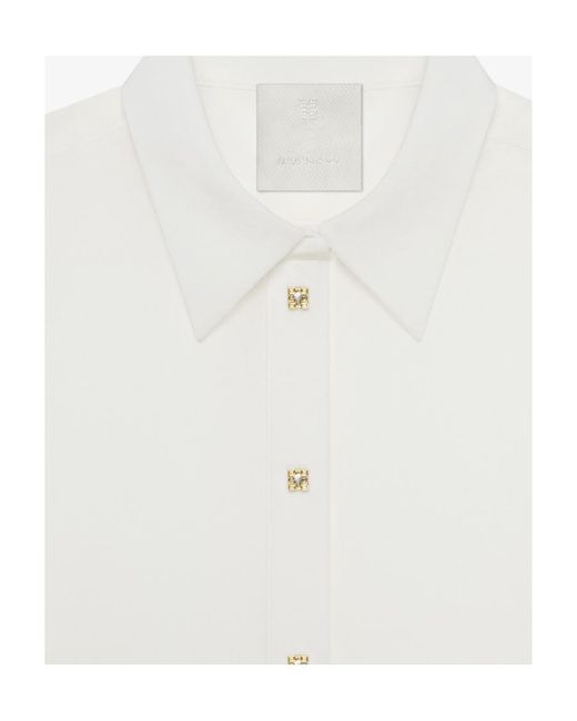 Givenchy White Sheer Collared Button-Up Shirt