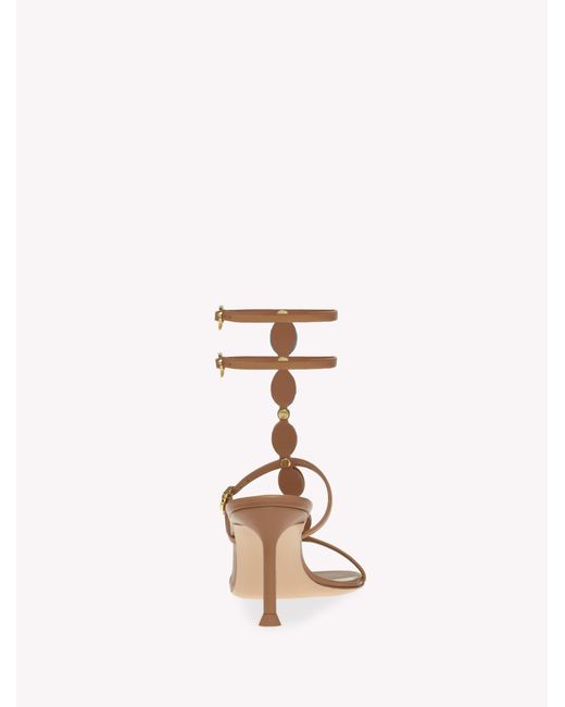 Gianvito Rossi Metallic Shanti Embellished Ankle Strap Sandals