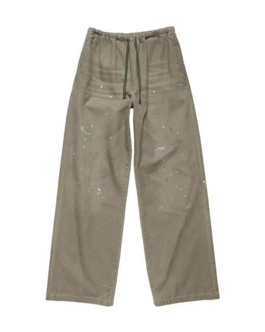 Acne Gray Washed Cotton Trousers for men
