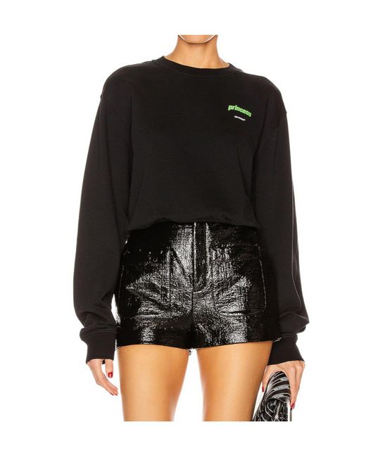 Off-White c/o Virgil Abloh Black Princess Logo Printed Sweater
