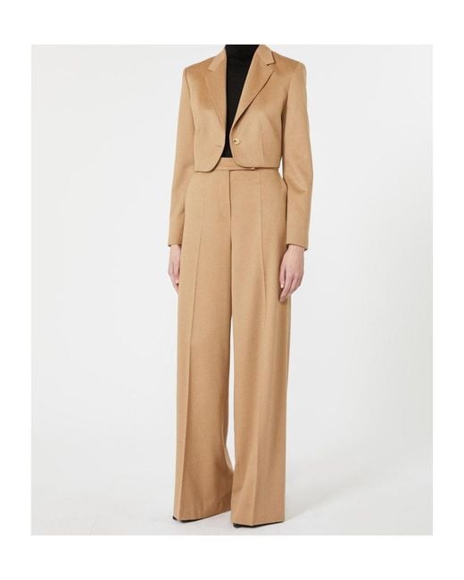 Max Mara Natural Pleated Casual Pants