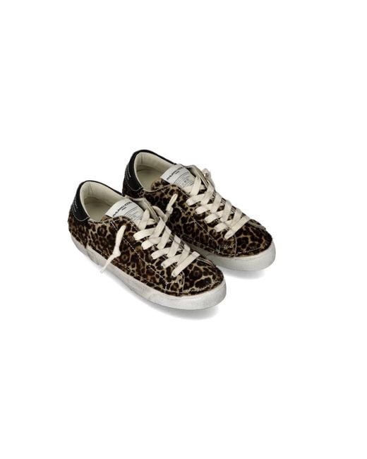 Philippe Model Brown Prsx Leo Low-Top Sneakers