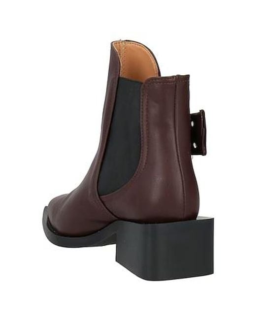 Ganni Brown Pointed-Toe Chelsea Boots