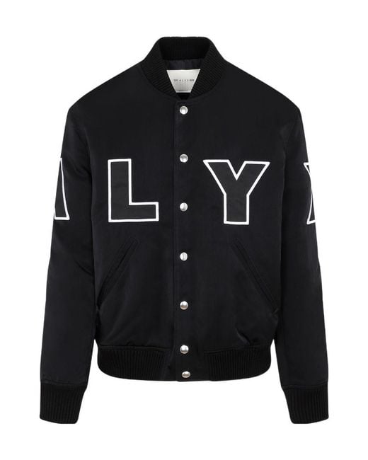 1017 ALYX 9SM Black 1017 9Sm Logo Patch Embroidered Varsity Jacket for men
