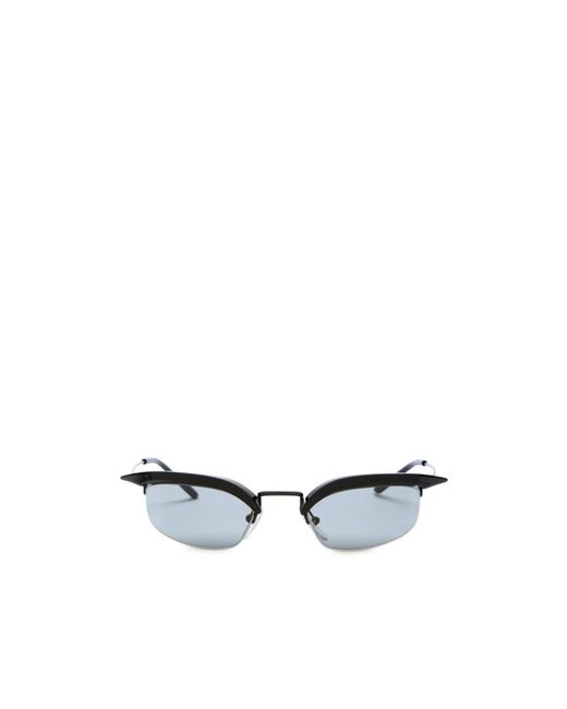 Prada White Narrow Cat-Eye Sunglasses