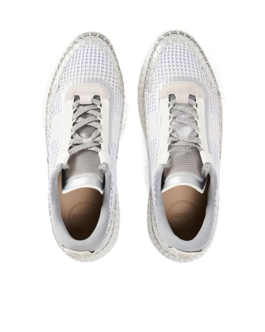 Chloé White Nama Sneakers