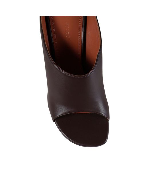 AMINA MUADDI Brown Taylor Slipper 90 Nappa
