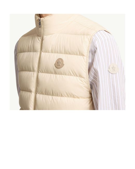 Moncler Natural Lechtal Zip-Up Padded Gilet for men