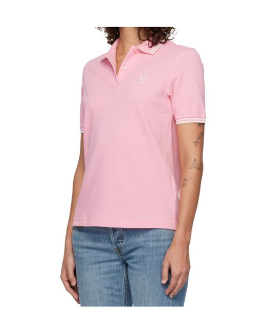 Comme des Garçons Pink Short-Sleeved Polo Shirt