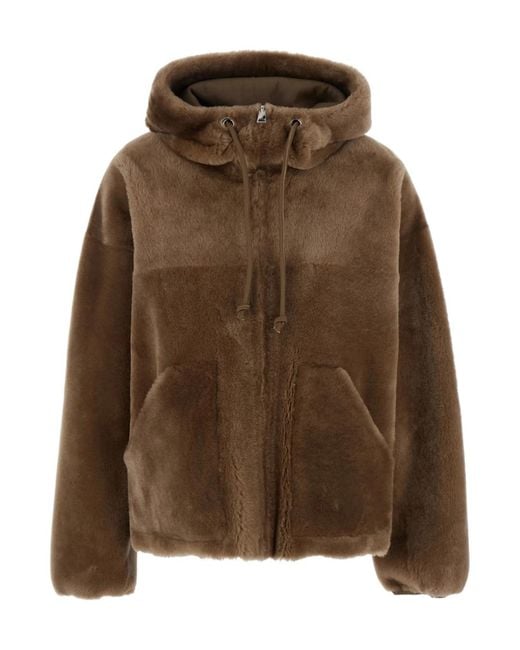 Blancha Brown Reversible Shearling Jacket