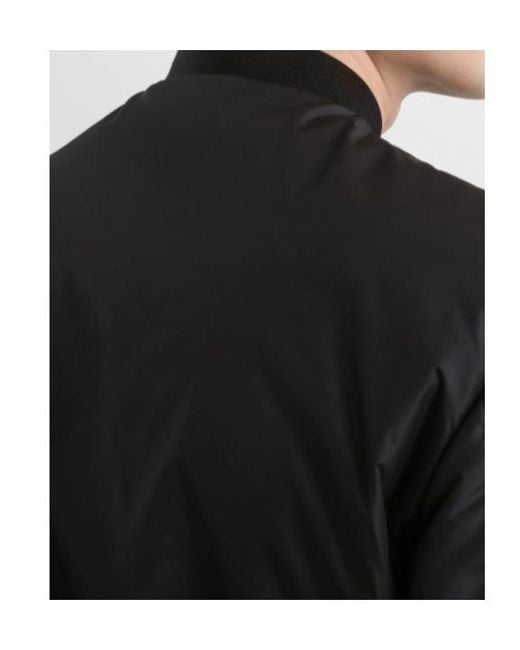 Dolce & Gabbana Black Nylon Crest Bomber Jacket for men