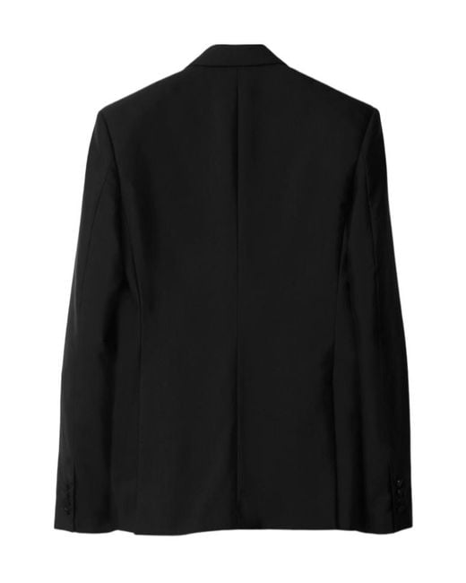 Burberry Black Double Breasted Peak Lapels Blazer for men