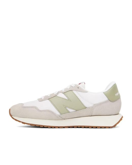 New Balance White Logo Pattern Low-Cut Casual Shoes