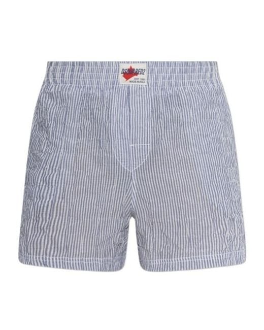 DSquared² Blue Striped Underwear for men
