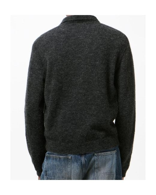 Our Legacy Black Buttoned Polo Cardigan for men